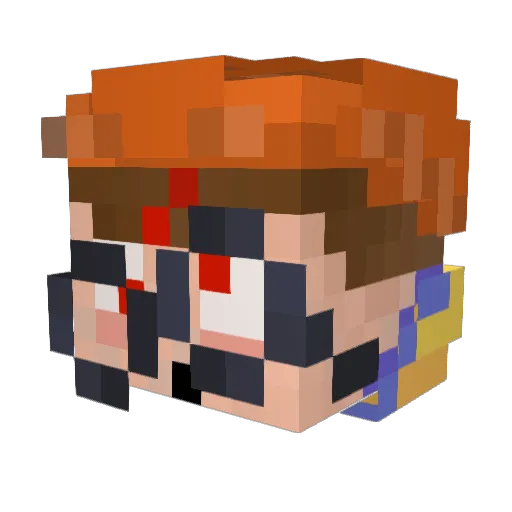 JayQWQ Minecraft avatar head, 3D render