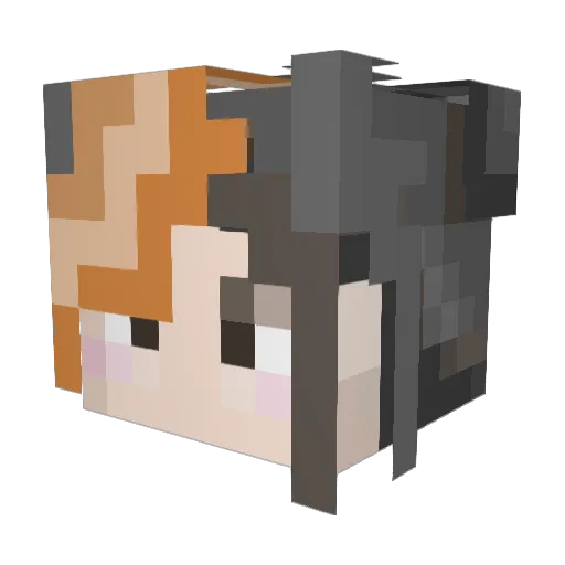 JaySpero Minecraft avatar head, 3D render