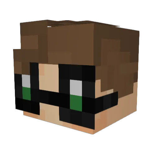 JayTeeD Minecraft avatar head, 3D render