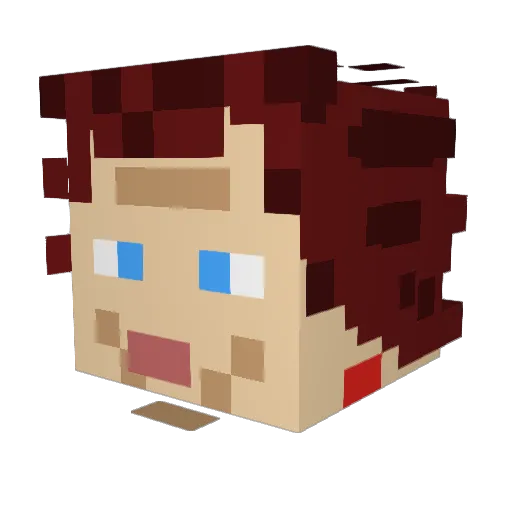 JayVain Minecraft avatar head, 3D render
