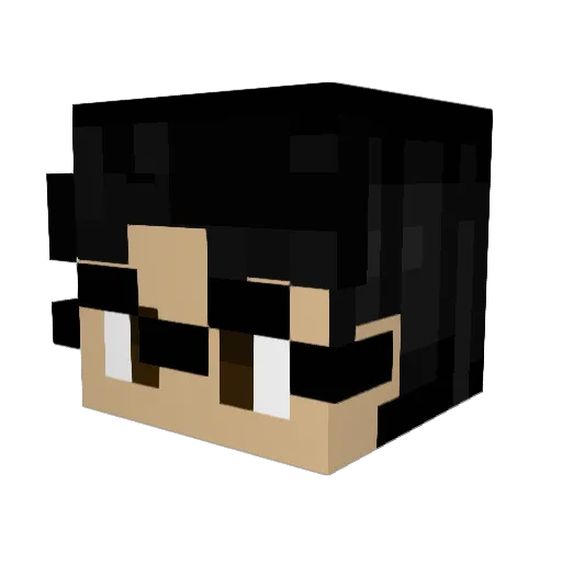 JayWhere Minecraft avatar head, 3D render