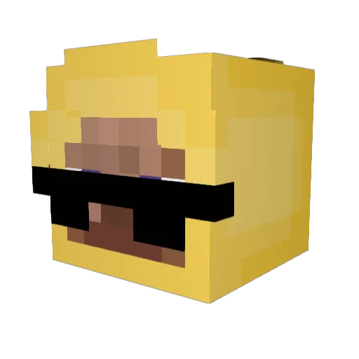 Jay_33 Minecraft avatar head, 3D render