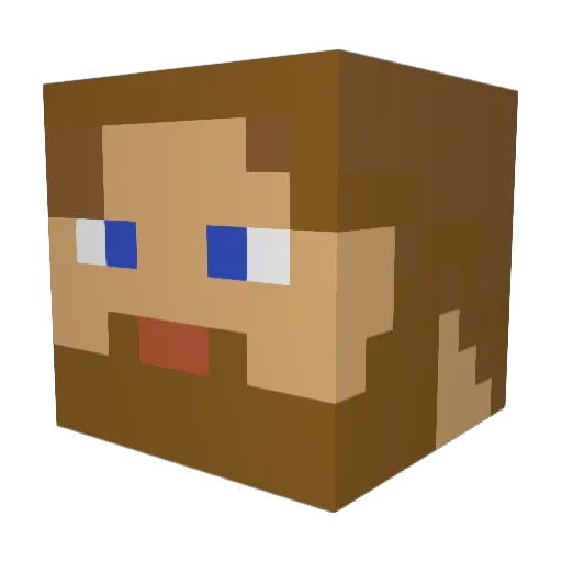 Jay_Clay Minecraft avatar head, 3D render