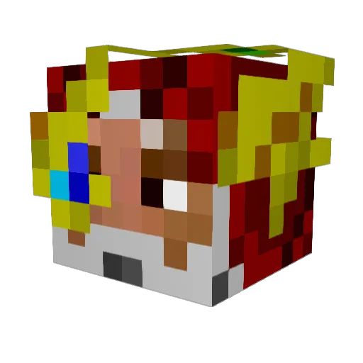 Jay_Olive Minecraft avatar head, 3D render