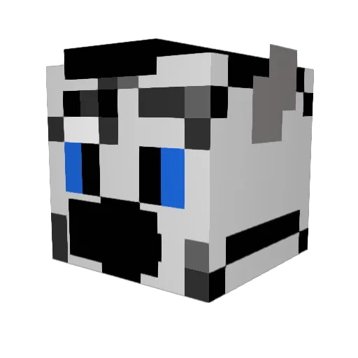 Jay_The_Zebra Minecraft avatar head, 3D render