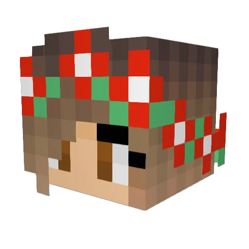 JayaDragon Minecraft avatar head, 3D render