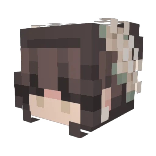 JayaIs Minecraft avatar head, 3D render