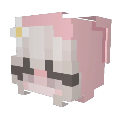 Jayb3rry Minecraft avatar head, 3D render