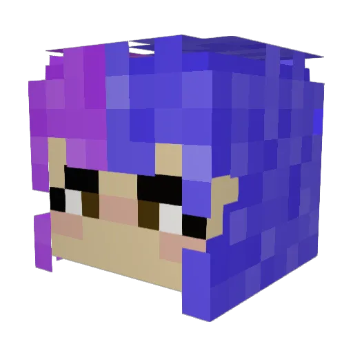 JaybaLani Minecraft avatar head, 3D render