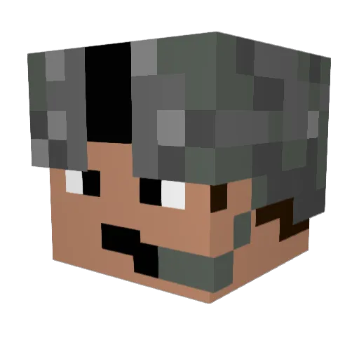 Jaybear789 Minecraft avatar head, 3D render