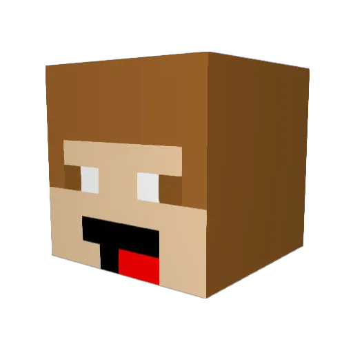 Jaybeni Minecraft avatar head, 3D render