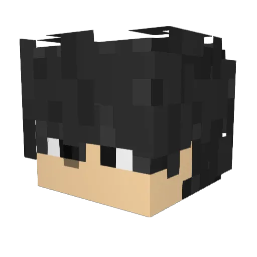 Jaybobosaur Minecraft avatar head, 3D render