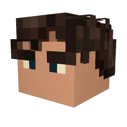 Jayboka Minecraft avatar head, 3D render