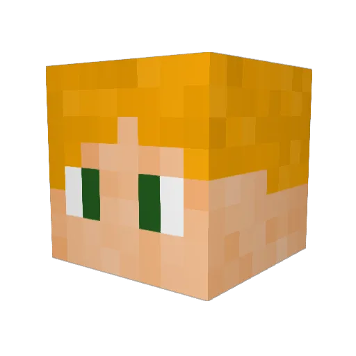 JaycieLP Minecraft avatar head, 3D render