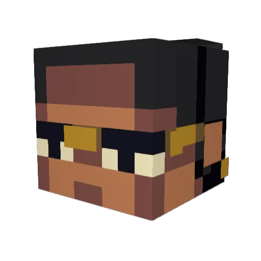 JaydenSnel Minecraft avatar head, 3D render