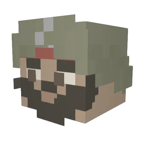 Jaydub321 Minecraft avatar head, 3D render