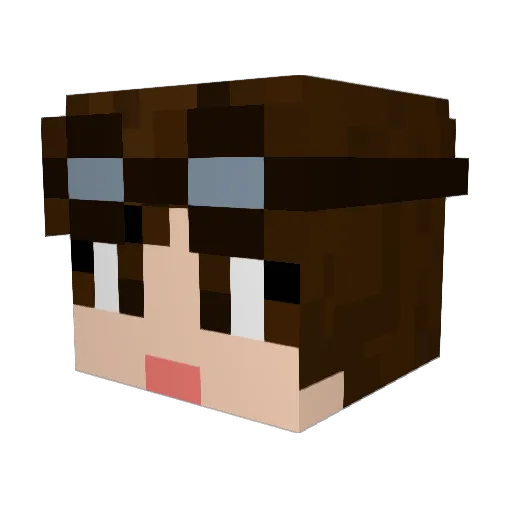 Jayelinn Minecraft avatar head, 3D render