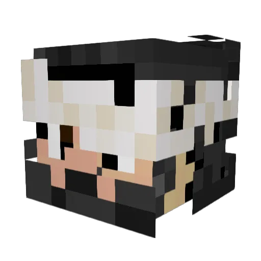 Jayferno Minecraft avatar head, 3D render
