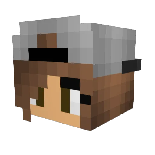 Jaygiggle Minecraft avatar head, 3D render