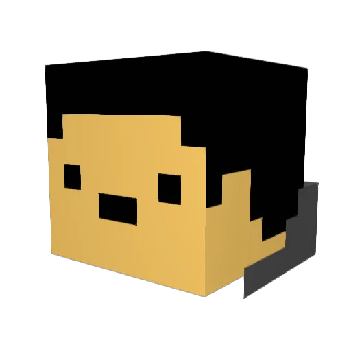Jayhonz Minecraft avatar head, 3D render