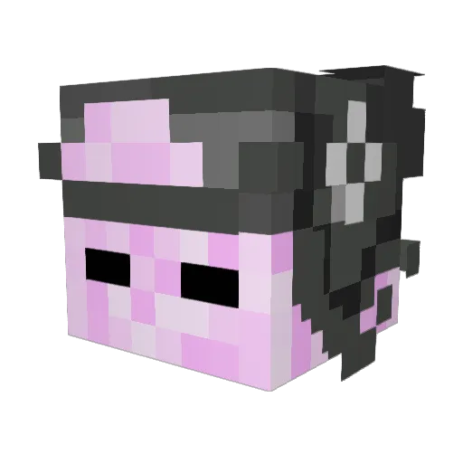 Jayiqt Minecraft avatar head, 3D render