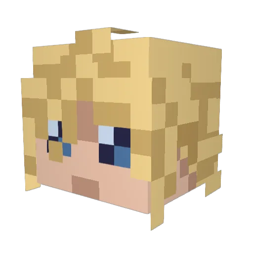 Jayker89 Minecraft avatar head, 3D render