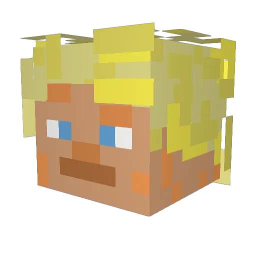 Jayman_37 Minecraft avatar head, 3D render