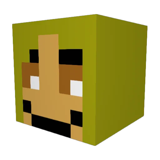 Jaymobanned Minecraft avatar head, 3D render