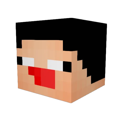 Jaynossgaming Minecraft avatar head, 3D render