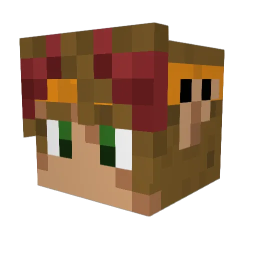 Jayopulois Minecraft avatar head, 3D render