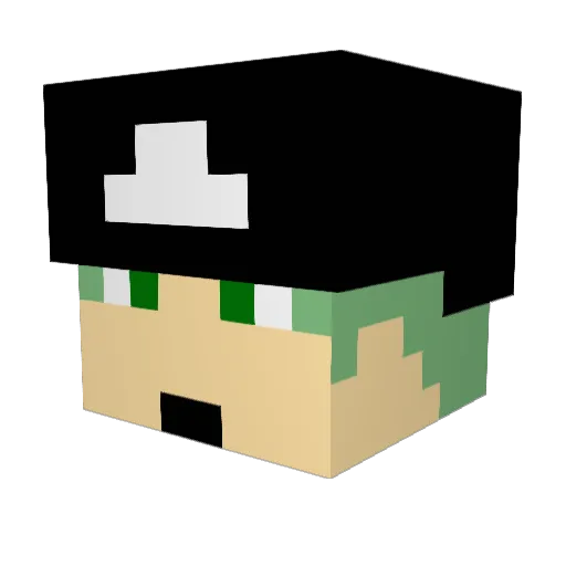 Jaypaw11 Minecraft avatar head, 3D render