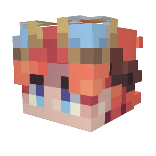 JaypeeBeep Minecraft avatar head, 3D render