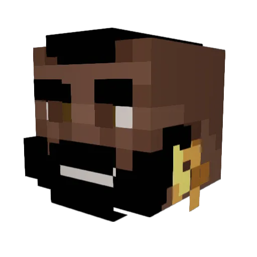 Jaypeen Minecraft avatar head, 3D render