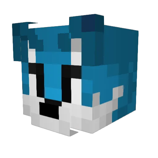 Jayradthefox Minecraft avatar head, 3D render