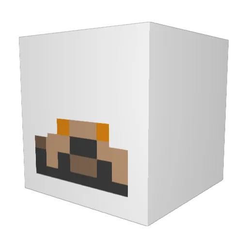 Jayret Minecraft avatar head, 3D render
