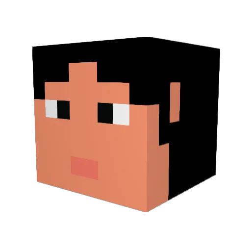 Jayri92 Minecraft avatar head, 3D render