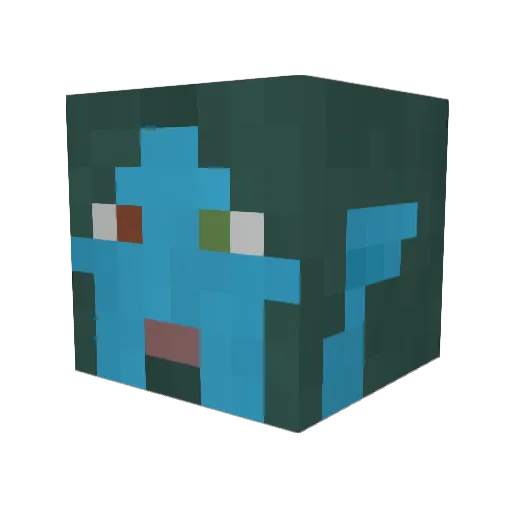 Jayrimon Minecraft avatar head, 3D render