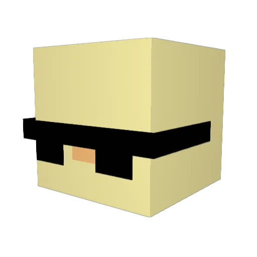 Jaysc2 Minecraft avatar head, 3D render