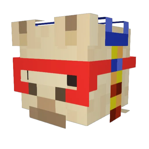 Jayshallo Minecraft avatar head, 3D render