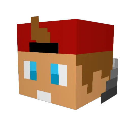 Jaysis Minecraft avatar head, 3D render