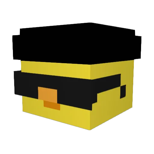 Jayuu_ Minecraft avatar head, 3D render