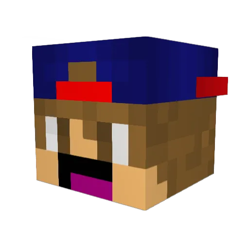 Jayvaa Minecraft avatar head, 3D render