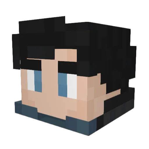 Jayvul Minecraft avatar head, 3D render