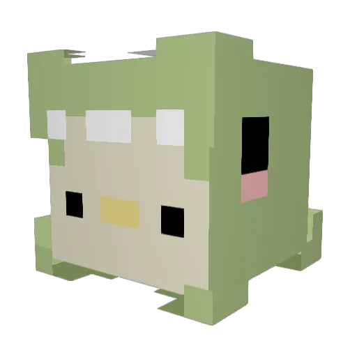 Jayvvee Minecraft avatar head, 3D render