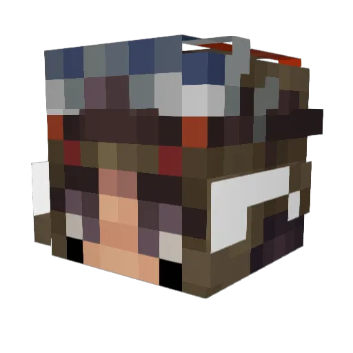Jayzaly Minecraft avatar head, 3D render