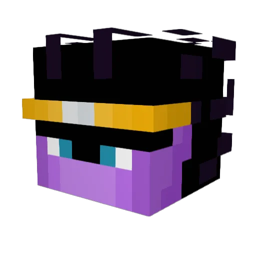 Jayzoo Minecraft avatar head, 3D render