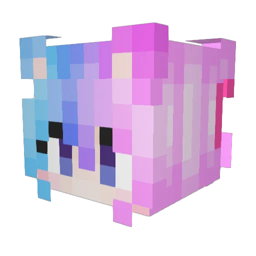 JazBunBun Minecraft avatar head, 3D render