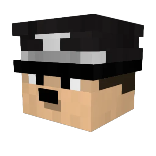 JazO0 Minecraft avatar head, 3D render