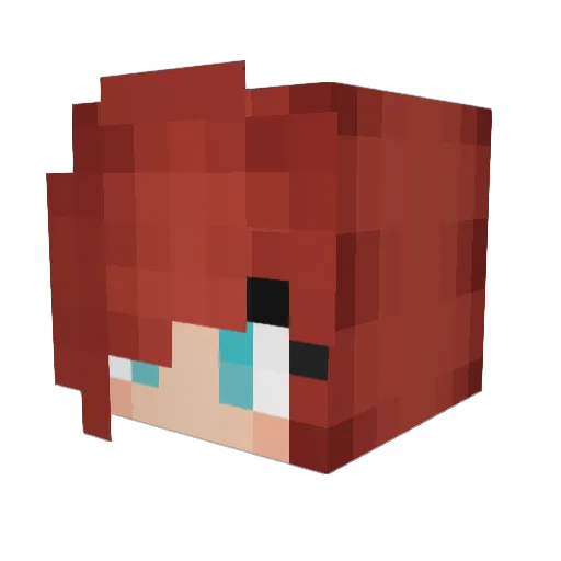 Jazelyn Minecraft avatar head, 3D render