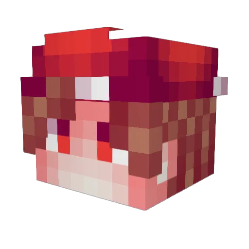 Jazeraca Minecraft avatar head, 3D render
